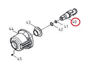 Dino Paoli D.01.38.0220 Вал гайковерта  1/2" с "O" RING 