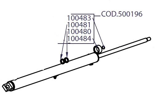 M&B 500196 Ремкомплект горизонтального цилиндра 