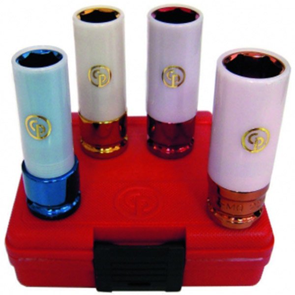 Chicago Pneumatic SS414WP Набор головок для литых дисков 1/2" в кейсе 4 предмета (17-19-21-22 мм) 